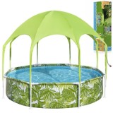 Bestway 56432 Bazén s Kovovou konštrukciou 244 cm x 51 cm + Strieška so Sprchou, zelený