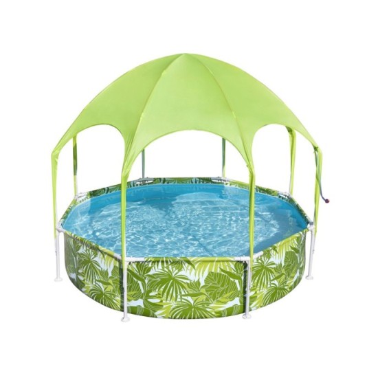 Bestway 56432 Bazén s Kovovou konštrukciou 244 cm x 51 cm + Strieška so Sprchou, zelený