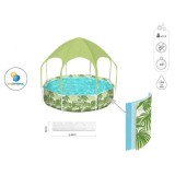 Bestway 56432 Bazén s Kovovou konštrukciou 244 cm x 51 cm + Strieška so Sprchou, zelený