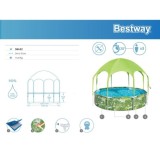 Bestway 56432 Bazén s Kovovou konštrukciou 244 cm x 51 cm + Strieška so Sprchou, zelený