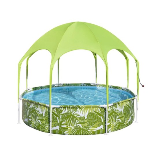 Bestway 56432 Bazén s Kovovou konštrukciou 244 cm x 51 cm + Strieška so Sprchou, zelený