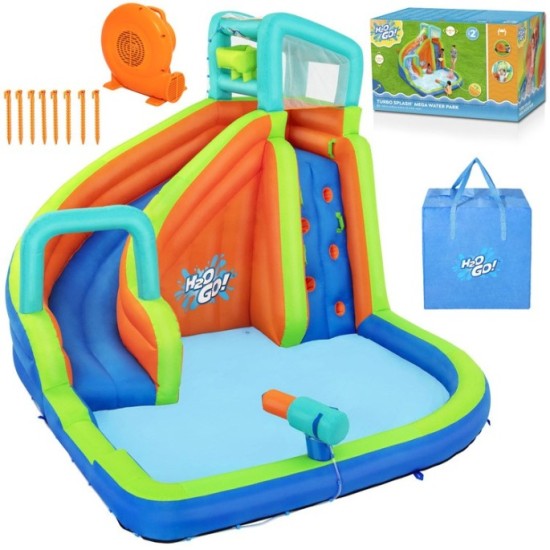 Bestway 53408 Nafukovací Vodný Park Bazén so šmýkačkou PLAYGROUND H2O Go 365x320x270 cm