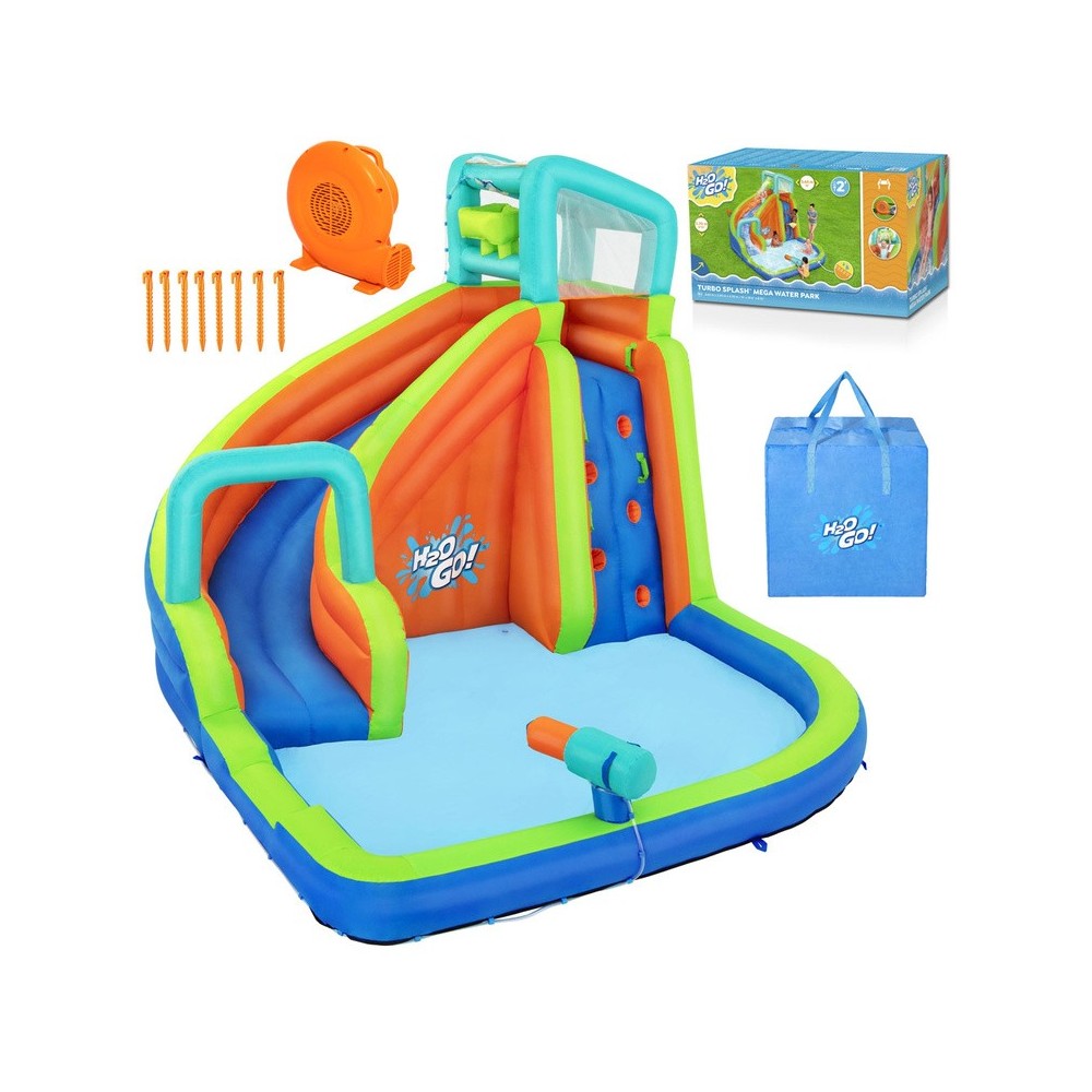 Bestway 53408 Nafukovací Vodný Park Bazén so šmýkačkou PLAYGROUND H2O Go 365x320x270 cm