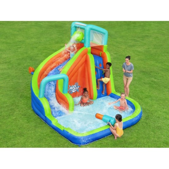Bestway 53408 Nafukovací Vodný Park Bazén so šmýkačkou PLAYGROUND H2O Go 365x320x270 cm