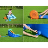 Bestway 53408 Nafukovací Vodný Park Bazén so šmýkačkou PLAYGROUND H2O Go 365x320x270 cm
