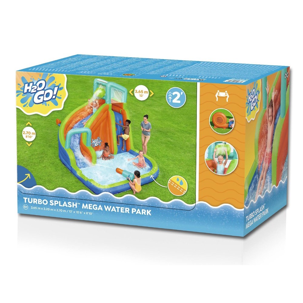 Bestway 53408 Nafukovací Vodný Park Bazén so šmýkačkou PLAYGROUND H2O Go 365x320x270 cm