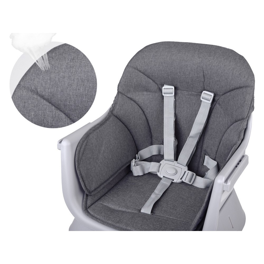 JOKO Detská jedálenská stolička na kŕmenie + Stôl so stoličkou + stolík na kocky Lego DUPLO 6v1, tmavo sivá