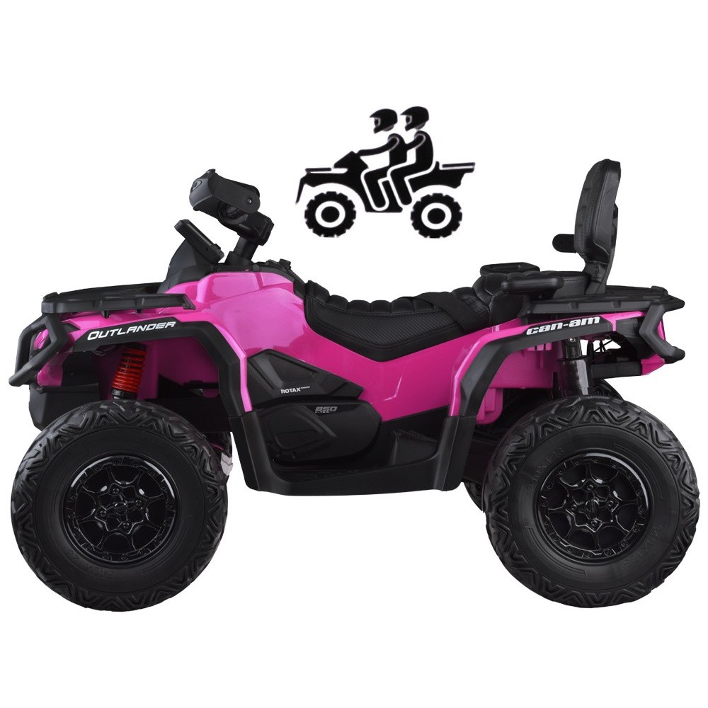 JOKO Elektrická Štvorkolka CAN-AM OUTLANDER 4x200W 24V, Dvojmiestne Kožené sedadlo, Nosnosť 50kg, LCD panel, FM rádio, Penové ko