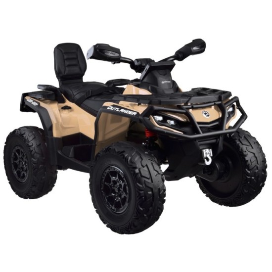 JOKO Elektrická Štvorkolka CAN-AM OUTLANDER 4x200W 24V, Dvojmiestne Kožené sedadlo, Nosnosť 50kg, LCD panel, FM rádio, Penové ko