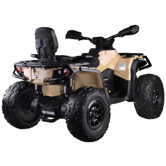 JOKO Elektrická Štvorkolka CAN-AM OUTLANDER 4x200W 24V, Dvojmiestne Kožené sedadlo, Nosnosť 50kg, LCD panel, FM rádio, Penové ko