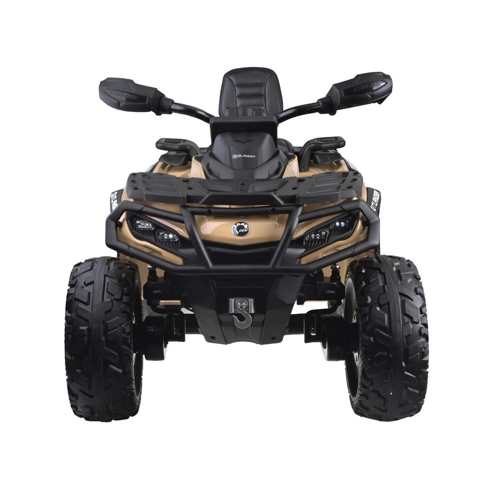 JOKO Elektrická Štvorkolka CAN-AM OUTLANDER 4x200W 24V, Dvojmiestne Kožené sedadlo, Nosnosť 50kg, LCD panel, FM rádio, Penové ko