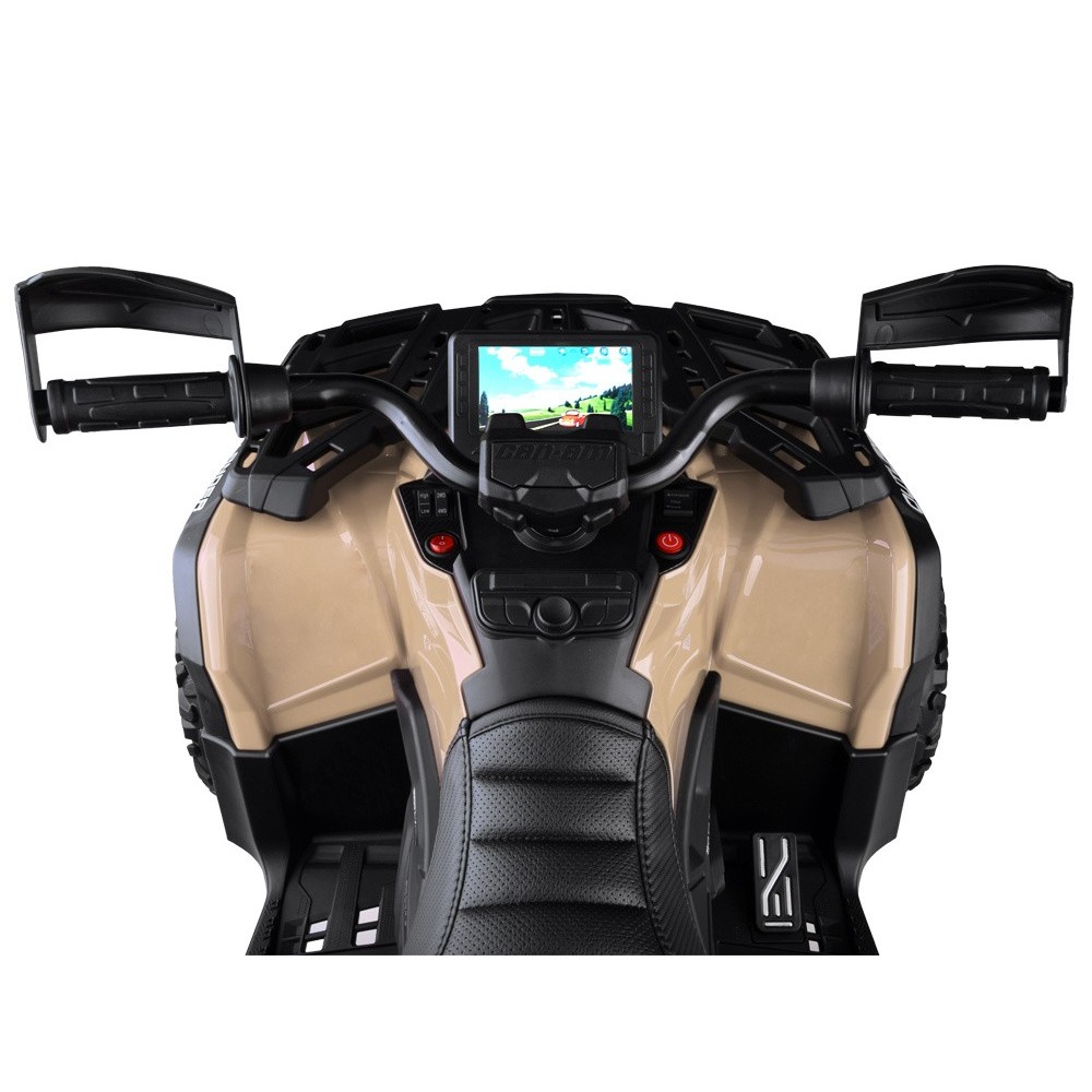 JOKO Elektrická Štvorkolka CAN-AM OUTLANDER 4x200W 24V, Dvojmiestne Kožené sedadlo, Nosnosť 50kg, LCD panel, FM rádio, Penové ko
