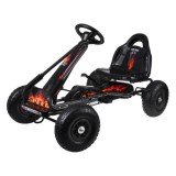 JOKO Šľapacia Motokára Speed, nafukovacie kolesá, jazda dopredu aj dozadu, Voľnobeh, čierna
