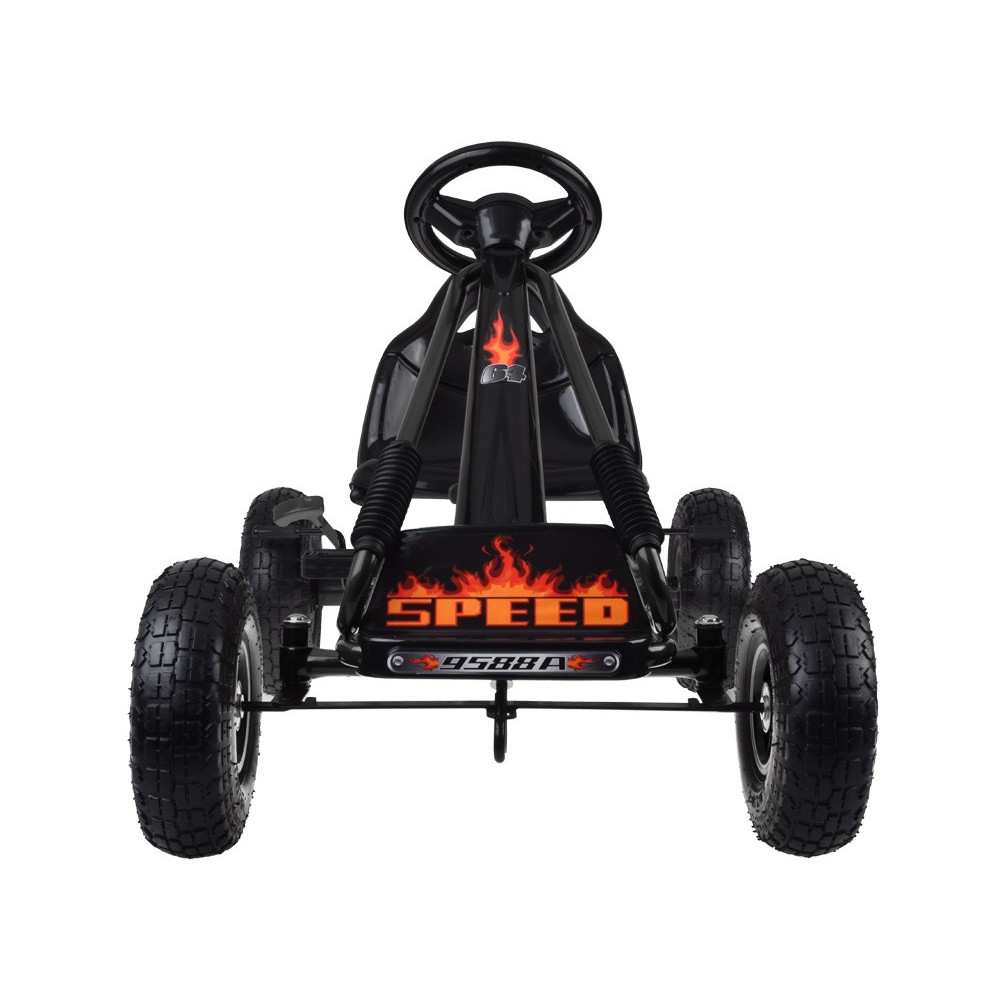 JOKO Šľapacia Motokára Speed, nafukovacie kolesá, jazda dopredu aj dozadu, Voľnobeh, čierna