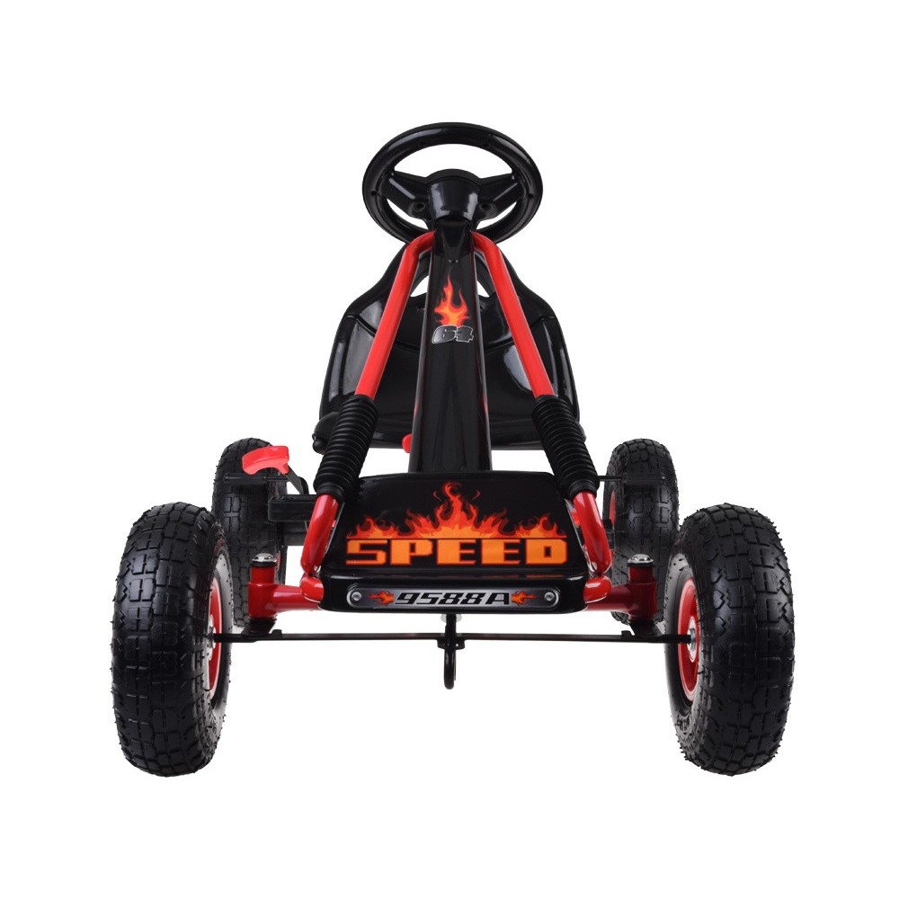 JOKO Šľapacia Motokára Speed, nafukovacie kolesá, jazda dopredu aj dozadu, Voľnobeh, červená