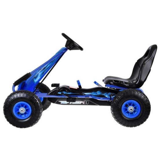 JOKO Šľapacia Motokára Speed, nafukovacie kolesá, jazda dopredu aj dozadu, Voľnobeh, modrá