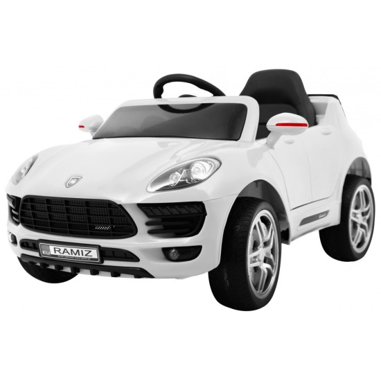JOKO Elektrické autíčko Turbo-S, penové kolesá, FM rádio, biele