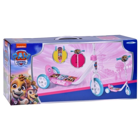 Stamp Detská Kolobežka trojkolesová Paw Patrol, nosnosť 20kg, ružová