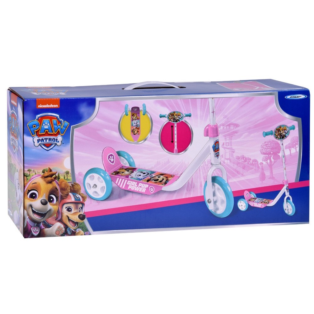 Stamp Detská Kolobežka trojkolesová Paw Patrol, nosnosť 20kg, ružová
