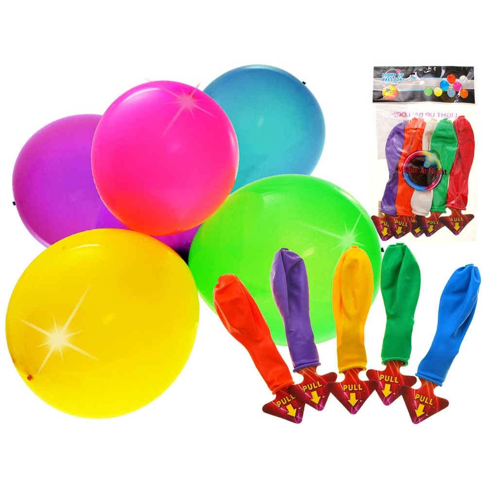JOKO Sada Svietiace Balony LED 5 ks 30cm, farebné