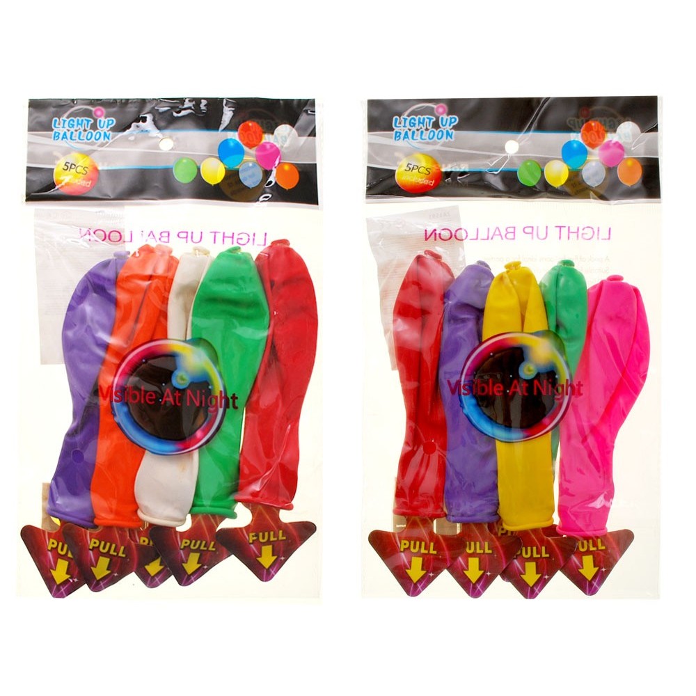 JOKO Sada Svietiace Balony LED 5 ks 30cm, farebné