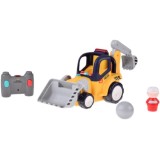 Hola Toys RC Bager, buldozér 30cm na diaľkové ovládanie pre najmenších 2v1 so svetlom a zvukom