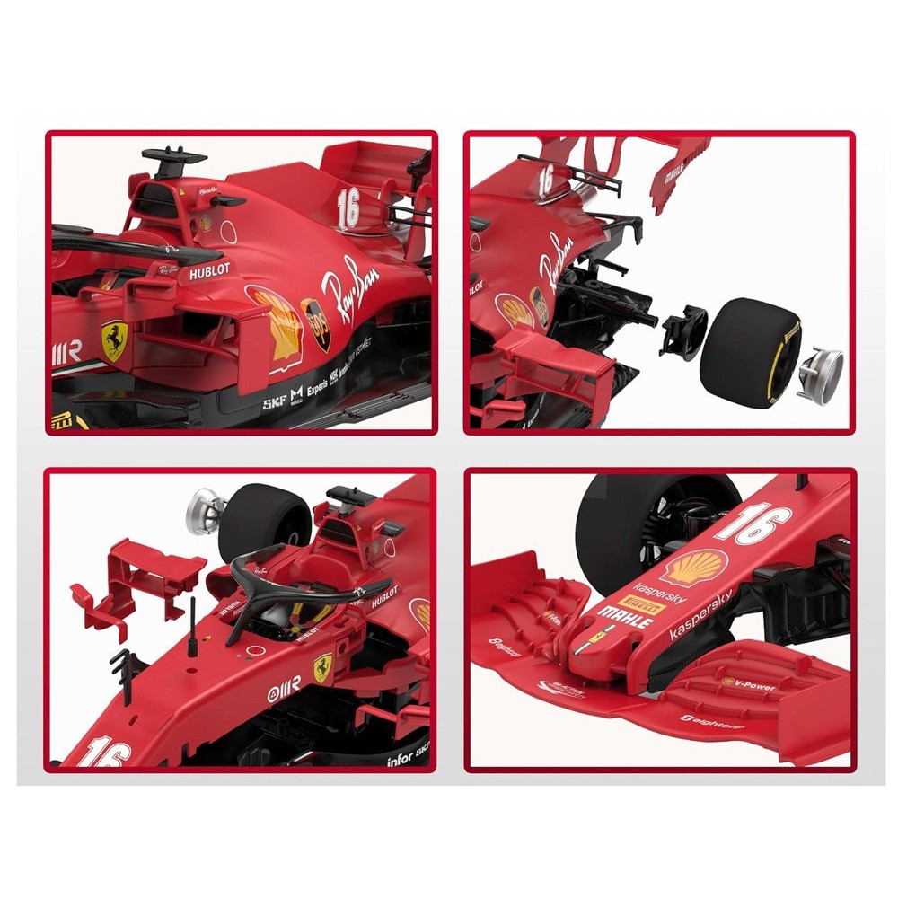 RASTAR RC Konštrukčné Autíčko Formula Ferrari SF1000 Building kit na diaľkové ovládanie 1:16, červená