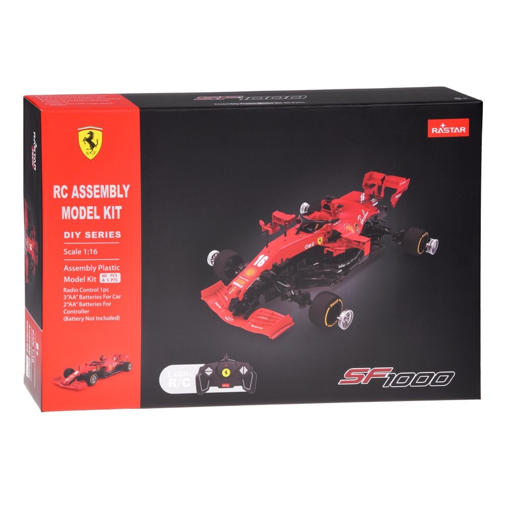 RASTAR RC Konštrukčné Autíčko Formula Ferrari SF1000 Building kit na diaľkové ovládanie 1:16, červená