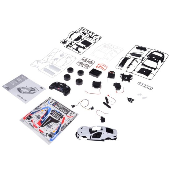 RASTAR RC Konštrukčné Autíčko BMW M8 GTE 1:18 Building Kit na diaľkové ovládanie, biele