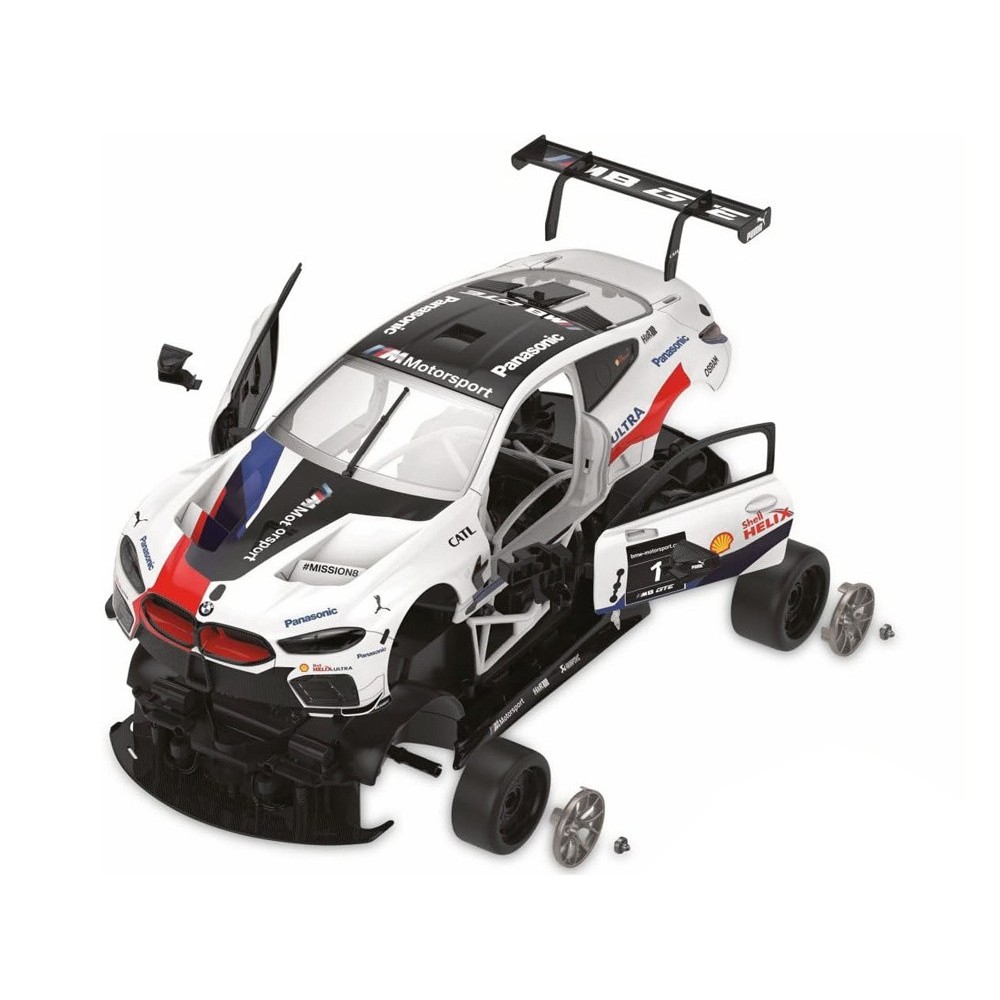 RASTAR RC Konštrukčné Autíčko BMW M8 GTE 1:18 Building Kit na diaľkové ovládanie, biele