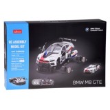 RASTAR RC Konštrukčné Autíčko BMW M8 GTE 1:18 Building Kit na diaľkové ovládanie, biele