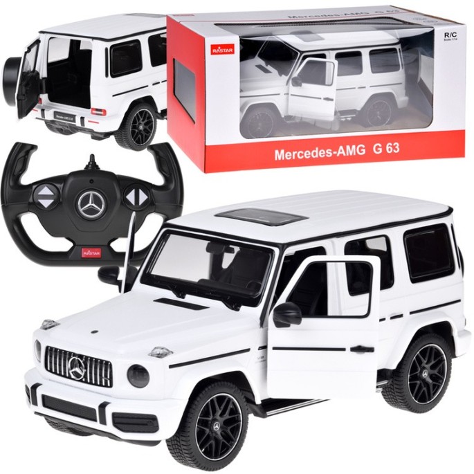 Rastar RC Auto Mercedes Benz G63 1:14 na diaľkové ovládanie + LED svetlá, biele