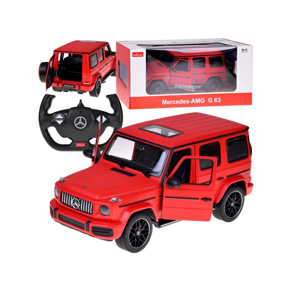Rastar RC Auto Mercedes Benz G63 1:14 na diaľkové ovládanie + LED svetlá, červené