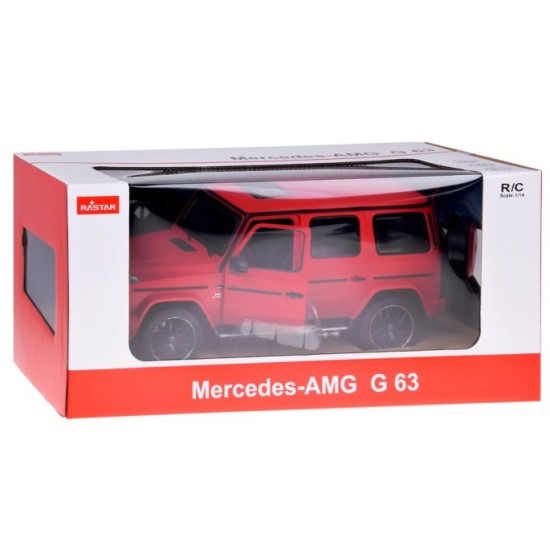 Rastar RC Auto Mercedes Benz G63 1:14 na diaľkové ovládanie + LED svetlá, červené
