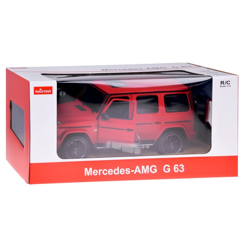 Rastar RC Auto Mercedes Benz G63 1:14 na diaľkové ovládanie + LED svetlá, červené
