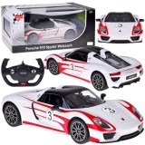 Rastar RC Auto Porsche 918 Spyder diaľkové ovládanie s LED svetlom 1:14, biele