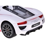 Rastar RC Auto Porsche 918 Spyder diaľkové ovládanie s LED svetlom 1:14, biele
