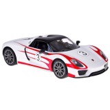Rastar RC Auto Porsche 918 Spyder diaľkové ovládanie s LED svetlom 1:14, biele