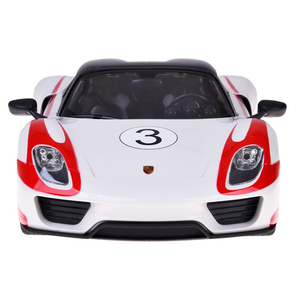 Rastar RC Auto Porsche 918 Spyder diaľkové ovládanie s LED svetlom 1:14, biele