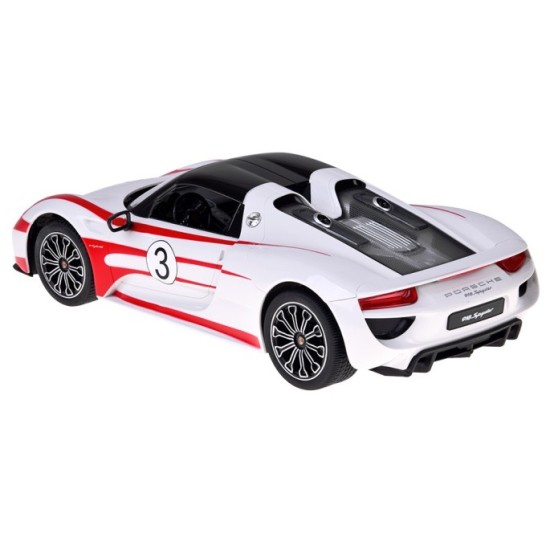 Rastar RC Auto Porsche 918 Spyder diaľkové ovládanie s LED svetlom 1:14, biele