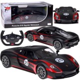 Rastar RC Auto Porsche 918 Spyder diaľkové ovládanie s LED svetlom 1:14, čierne