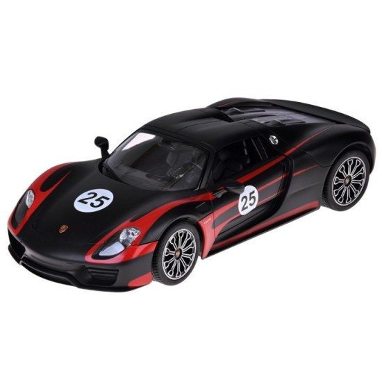 Rastar RC Auto Porsche 918 Spyder diaľkové ovládanie s LED svetlom 1:14, čierne