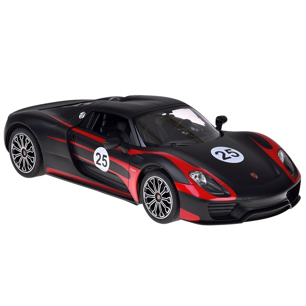Rastar RC Auto Porsche 918 Spyder diaľkové ovládanie s LED svetlom 1:14, čierne