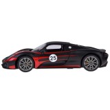 Rastar RC Auto Porsche 918 Spyder diaľkové ovládanie s LED svetlom 1:14, čierne
