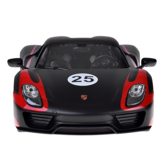 Rastar RC Auto Porsche 918 Spyder diaľkové ovládanie s LED svetlom 1:14, čierne