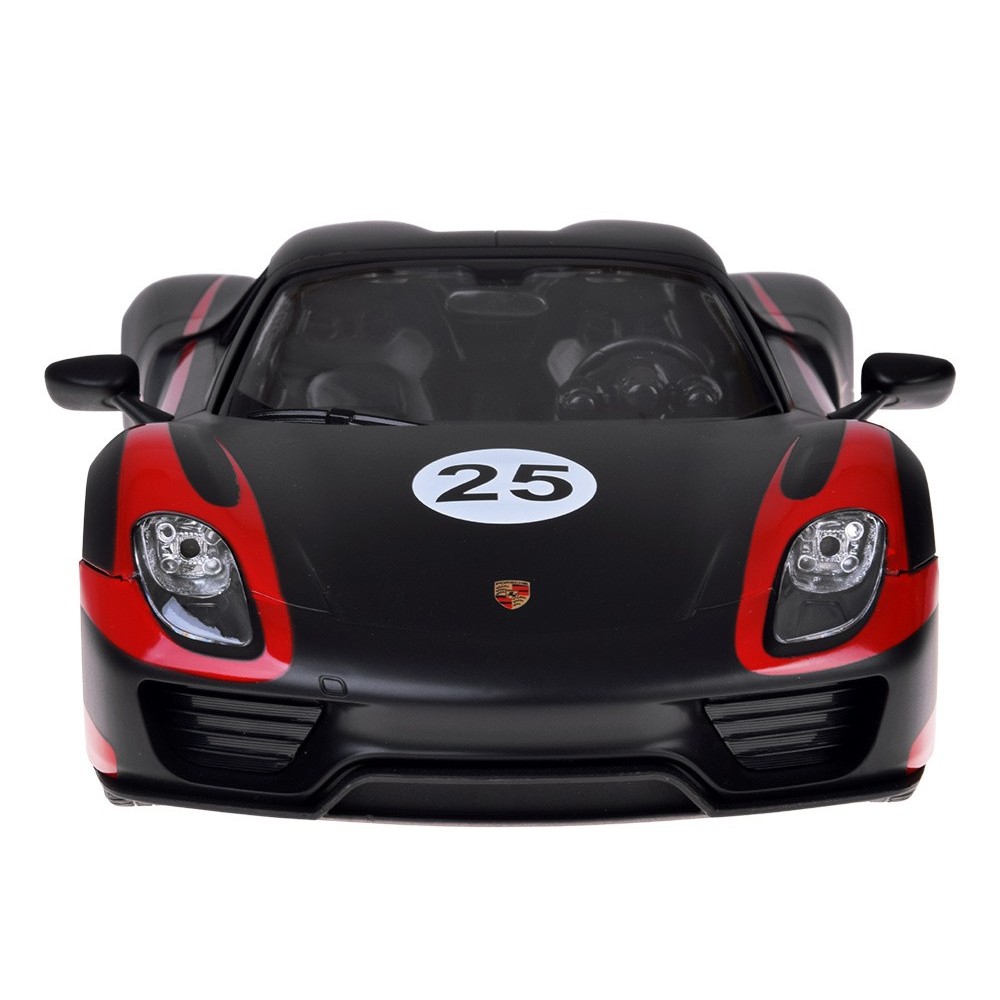 Rastar RC Auto Porsche 918 Spyder diaľkové ovládanie s LED svetlom 1:14, čierne