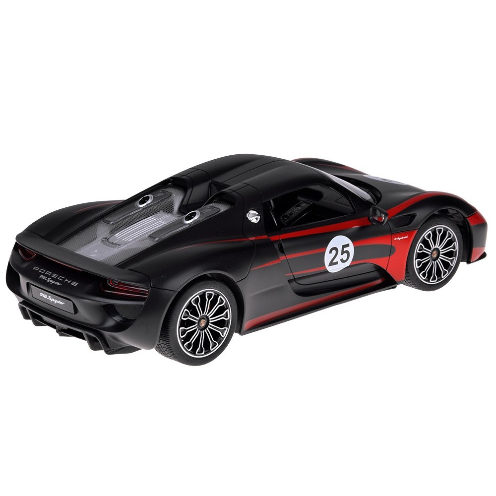 Rastar RC Auto Porsche 918 Spyder diaľkové ovládanie s LED svetlom 1:14, čierne