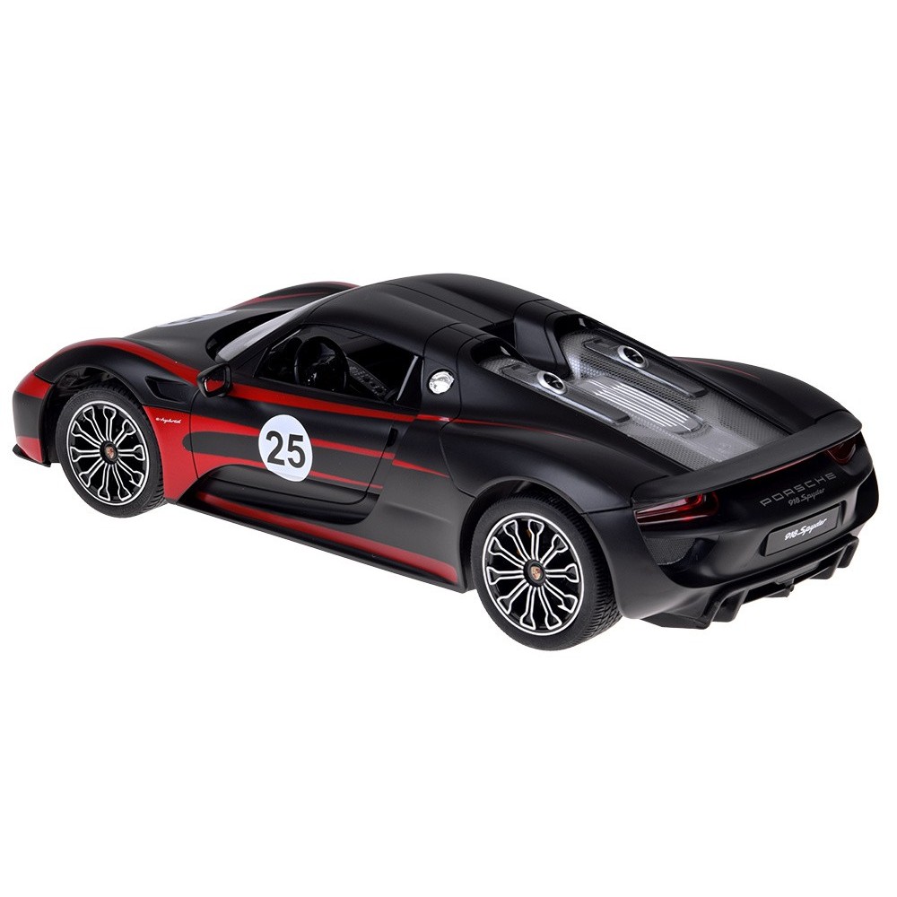 Rastar RC Auto Porsche 918 Spyder diaľkové ovládanie s LED svetlom 1:14, čierne