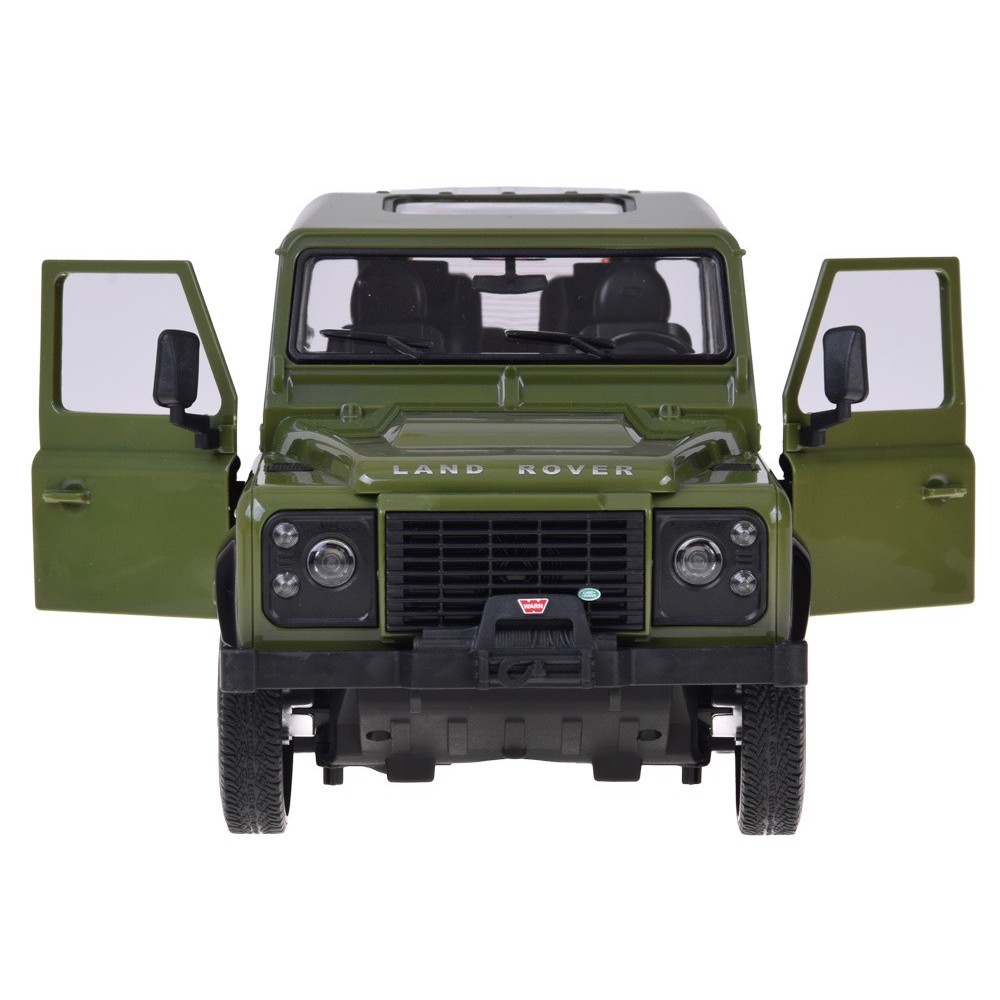 Rastar RC Auto Land Rover Defender s vlečkou na diaľkové ovládanie + LED svetlo, zelené