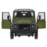 Rastar RC Auto Land Rover Defender s vlečkou na diaľkové ovládanie + LED svetlo, zelené